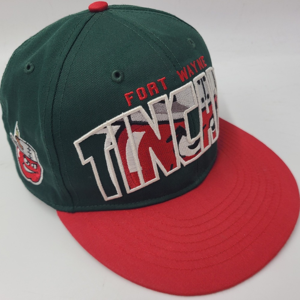 Youth Fort Wayne TinCaps Hat Snapback 47 Brand Green Red MiLB Baseball Logo Boys